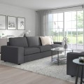 IKEA VIMLE ВИМЛЕ 3-местный диван, с широкими подлокотниками / Hallarp серый 99401433 | 994.014.33