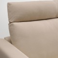 IKEA VIMLE ВИМЛЕ 3-местный диван с козеткой, с подголовником / Hallarp бежевый 49399121 493.991.21
