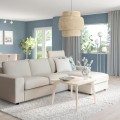 IKEA VIMLE ВИМЛЕ 3-местный диван с козеткой, с подголовником с широкими подлокотниками / Gunnared бежевый 69401302 | 694.013.02