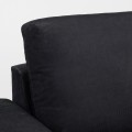 IKEA VIMLE ВИМЛЕ 3-местный диван с козеткой, с широкими подлокотниками Saxemara / черно-синий 69401458 | 694.014.58