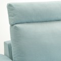 IKEA VIMLE ВИМЛЕ 3-местный диван с козеткой, с широкими подлокотниками с подголовником / Saxemara голубой 59401473 | 594.014.73