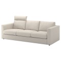 IKEA VIMLE ВИМЛЕ 3-местный диван, с подголовником / Gunnared бежевый 39399027 | 393.990.27