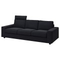 IKEA VIMLE ВИМЛЕ Чехол на 3-местный диван, с подголовником с широкими подлокотниками / Saxemara черно-синий 29425017 | 294.250.17