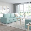 IKEA VIMLE Раскладной диван 3-местный, с широкими подлокотниками / Saxemara голубой 39537236 | 395.372.36