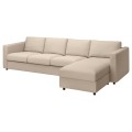 IKEA VIMLE ВИМЛЕ Чехол 4-местного дивана с козеткой, Hallarp бежевый 99399500 | 993.995.00