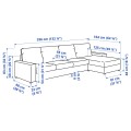 IKEA VIMLE ВИМЛЕ 4-местный диван с козеткой, с широкими подлокотниками / Gunnared бежевый 99401763 | 994.017.63