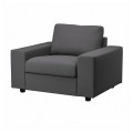 IKEA VIMLE ВИМЛЕ Кресло, с широкими подлокотниками / Hallarp серый 29477191 294.771.91