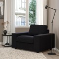 IKEA VIMLE ВИМЛЕ Кресло, с широкими подлокотниками / Saxemara черно-синий 39477195 394.771.95