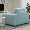 IKEA VIMLE ВИМЛЕ Кресло, с широкими подлокотниками / Saxemara голубой 59477199 | 594.771.99