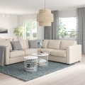 IKEA VIMLE ВИМЛЕ 4-местный угловой диван, Gunnared бежевый 29399476 293.994.76