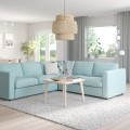 IKEA VIMLE ВИМЛЕ 4-местный угловой диван, Saxemara светло-голубой 29399513 293.995.13