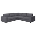 IKEA VIMLE ВИМЛЕ Чехол для 4-местного углового дивана, 4-местный, с широкими подлокотниками / Gunnared средне-серый 89424213 | 894.242.13