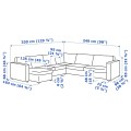IKEA VIMLE ВИМЛЕ Угловой диван 5-местный с козеткой, с шезлонгом / Saxemara голубой 89399690 | 893.996.90