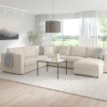 IKEA VIMLE ВИМЛЕ 5-местный угловой диван, с шезлонгом / Gunnared бежевый 99399581 993.995.81