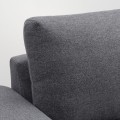 IKEA VIMLE ВИМЛЕ 4-местный угловой диван, с широкими подлокотниками / Gunnared средне-серый 99401796 | 994.017.96