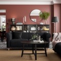 IKEA VISKAFORS ВИСКАФОРС 2-местный диван, Lejde антрацит / береза 39443209 | 394.432.09