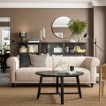 IKEA VISKAFORS ВИСКАФОРС 3-местный диван, Lejde светло-бежевый / коричневый 99443372 | 994.433.72
