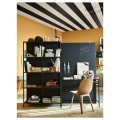 IKEA VITTSJÖ ВИТШЁ Стеллаж + стол для ноутбука, черно-коричневый / стекло, 200x36x175 см 79902657 | 799.026.57