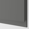 IKEA METOD МЕТОД Навесной шкаф с полками / 2 дверцы, белый / Voxtorp темно-серый, 40x100 см 99458033 | 994.580.33