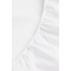 H&M Home Простирадло на резинці, Білий, 120x200 0458503001 | 0458503001