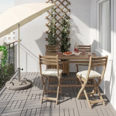 IKEA ASKHOLMEN АСКХОЛЬМЕН Стіл вуличний, складаний світло-коричнева морилка, 112x62 см 10337817 | 103.378.17