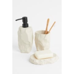H&M Home Чашка для зубной щетки из керамогранита - натуральный белый 1100364001 | 1100364001