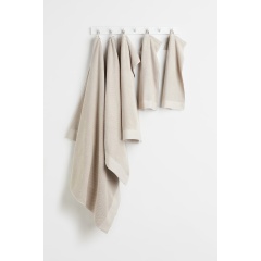 H&M Home Бавовняний махровий рушник - Світло-бежевий 1097305005 | 1097305005
