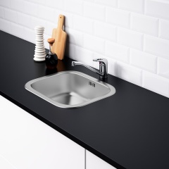 IKEA FYNDIG ФУНДІГ Мийка врізна одинарна, нержавіюча сталь, 46x40 см 90202126 | 902.021.26