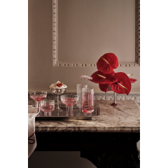 H&M Home Склянка на ніжці, 2 шт - Рожевий / Прозорий 1306236001 | 1306236001