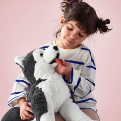 IKEA LIVLIG Іграшка м’яка, собака / сибірський хаскі, 57 см 40297990 | 402.979.90