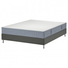 IKEA LYNGÖR Диван-кровать, Valevåg средней жесткости / светло-синий темно-серый, 140x200 см 09610983 | 096.109.83