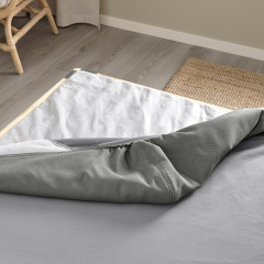 IKEA LYNGÖR Диван-кровать, Valevåg средней жесткости / светло-синий темно-серый, 140x200 см 09610983 | 096.109.83