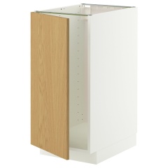IKEA METOD Напольный шкаф п/мойку/сорт мусора, белый/Sinarp дубовый шпон 19600629 | 196.006.29