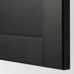 IKEA METOD МЕТОД / MAXIMERA МАКСІМЕРА Висока шафа/висувна сек/3шх/1дв/2пл, білий/ЛЕРХЮТТАН чорна морилка, 40x60x240 см 09458810 | 094.588.10