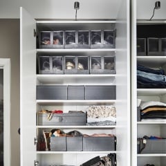 IKEA SKUBB СКУББ Коробка для взуття, темно-сірий, 22x34x16 см 80400004 | 804.000.04