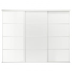IKEA SKYTTA / FARVIK Дверь раздвижная, комбинация, белый/белый стекло 09477917 | 094.779.17