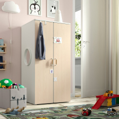 IKEA SMÅSTAD СМОСТАД / PLATSA ПЛАТСА Гардероб, білий береза/3 полиці, 60x57x123 см 29483352 | 294.833.52