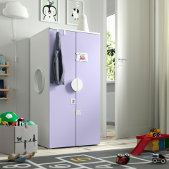 IKEA SMÅSTAD СМОСТАД / PLATSA ПЛАТСА Гардероб, білий бузковий/з 3 полицями, 60x57x123 см 39546523 | 395.465.23