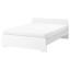 IKEA ASKVOLL АСКВОЛЬ Кровать двуспальная, белый / Leirsund, 140x200 см 49030500 490.305.00