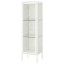 IKEA BAGGEBO БАГГЕБО Шкаф со стеклянными дверцами, металл / белый, 34x30x116 см 80502998 805.029.98