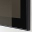 IKEA BESTÅ БЕСТО Комбинация для хранения с дверцами, черно-коричневый / Glassvik / Stubbarp черное / тонированное стекло, 180x42x74 см 29139916 291.399.16