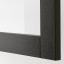 IKEA BESTÅ БЕСТО Комбинация для хранения с дверцами, черно-коричневый Lappviken / Sindvik черно-коричневое стекло прозрачное, 180x42x112 см 69208026 692.080.26