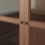 IKEA BILLY БИЛЛИ / OXBERG ОКСБЕРГ Шкаф-витрина, коричневый ясеневый шпон, 120x30x202 см 29281797 292.817.97