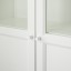IKEA BILLY БИЛЛИ / OXBERG ОКСБЕРГ Стеллаж с надставкой / глухими / стеклянными дверьми, белый / стекло, 80x42x237 cм 49398857 493.988.57