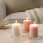 IKEA BLOMDOFT БЛОМДОРФ Формовая свеча, ароматическая, душистый горошек/светло-оранжевый, 10 см 20370533 203.705.33