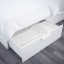IKEA BRIMNES БРИМНЭС Кровать двуспальная с ящиками, Изголовье кровати, белый / Luröy, 180x200 см 79157451 791.574.51