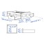 IKEA BRIMNES БРИМНЭС Кровать двуспальная с ящиками, белый / Линдбаден, 160x200 см 49494887 494.948.87