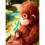 IKEA DJUNGELSKOG ДЬЮНГЕЛЬСКОГ Мягкая игрушка, орангутанг 00402808 004.028.08