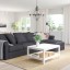 IKEA GRÖNLID ГРЕНЛИД 4-местный диван с козеткой, Sporda темно-серый 79408567 794.085.67