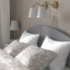 IKEA HAUGA ХАУГА Кровать двуспальная с обивкой, Vissle серый, 140x200 см 90446351 904.463.51